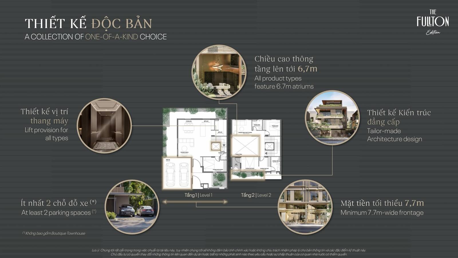 The Fullton Capitaland thiết kế độc bản tiêu chuẩn Singapore cực chất có sân vườn, bể bơi riêng, nhấn mạnh vào sự kết hợp giữa tính thẩm mỹ hiện đại và đề cao tính thoải mái cho cư dân. Với thiết kế vuông vức và cửa sổ lớn, tất cả các sản phẩm tại đây không chỉ tràn ngập ánh sáng tự nhiên mà còn tạo ra không gian mở, thông thoáng.